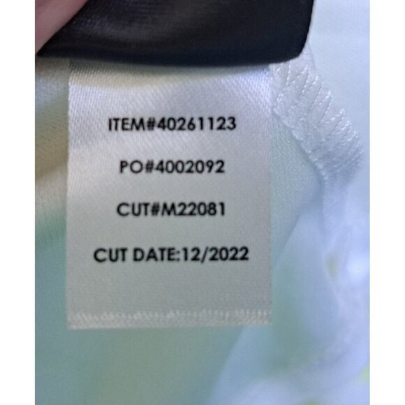 Torrid Women's 4 (4XL) Green White Print Long Sleeve V-Neck Dress New W/O Tags - Picture 14 of 14